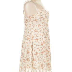 Floral Mini Dress - Cream and Orange